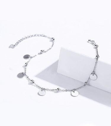 Сребърна гривна за крак „Сребърна песъчинка“