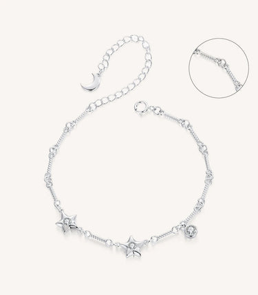 Сребърна гривна „Звезден път“