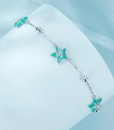 Сребърна гривна „Звездички за теб“