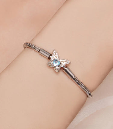 Сребърна мека гривна за талисмани "Разтвори криле и полети"