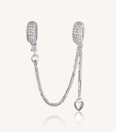 Сребърна осигурителна верижка „Блестяща като теб“