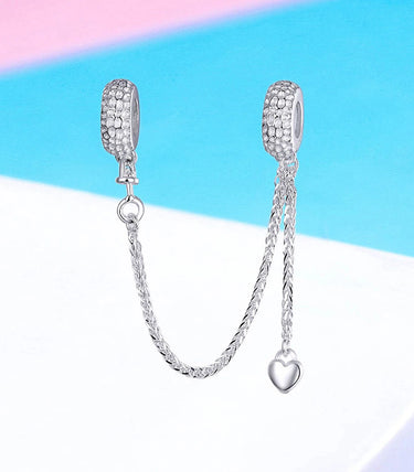 Сребърна осигурителна верижка „Блестяща като теб“