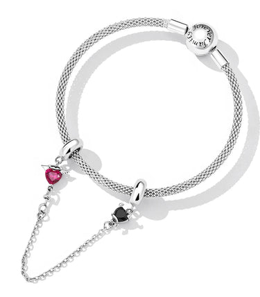 Сребърна осигурителна верижка „Дяволито ангелче“