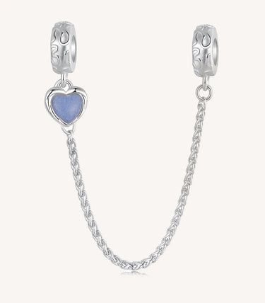 Сребърна осигурителна верижка „Искряща любов“