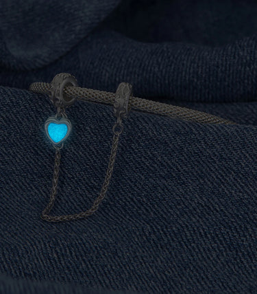 Сребърна осигурителна верижка „Искряща любов“