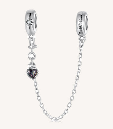 Сребърна осигурителна верижка „Мир и любов“