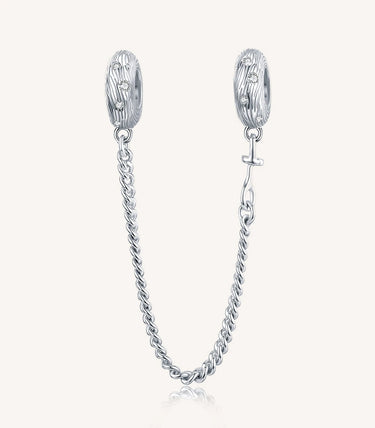 Сребърна осигурителна верижка „На гребена на вълната“