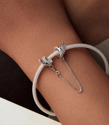 Сребърна осигурителна верижка „Разтвори криле и полети“