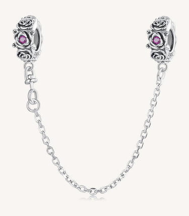 Сребърна осигурителна верижка „Танцът на розите“