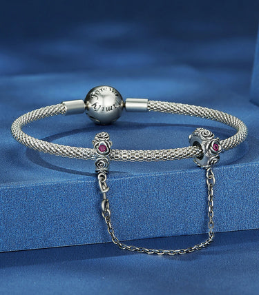 Сребърна осигурителна верижка „Танцът на розите“