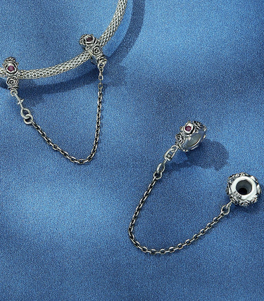 Сребърна осигурителна верижка „Танцът на розите“