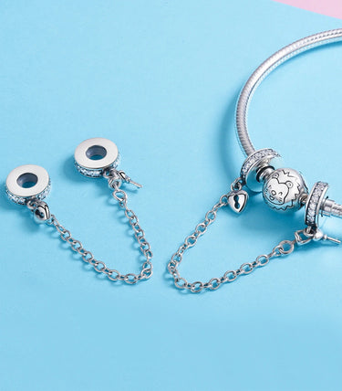 Сребърна осигурителна верижка „Завинаги свързани“