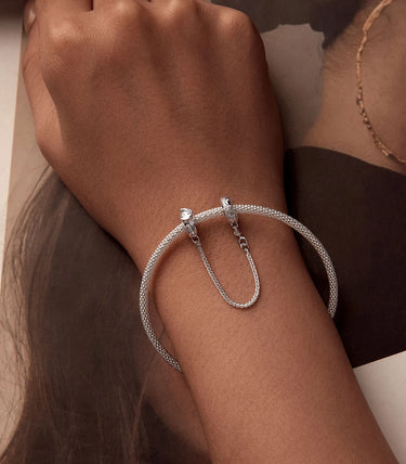 Сребърна осигурителна верижка „Звезден път“