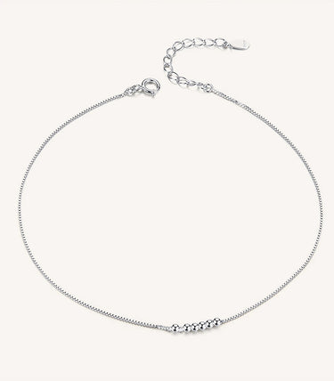 Сребърна гривна за крак „Нежност“