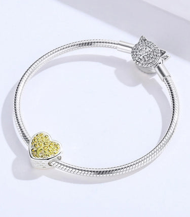 Сребърна талисман „Златна любов“