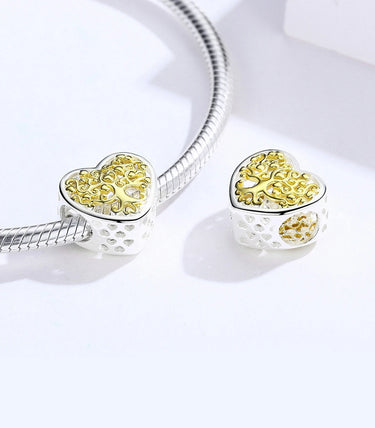 Сребърна талисман „Златна любов“