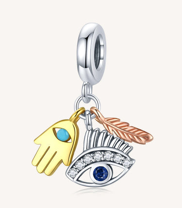 Сребърна висулка „Амулет за късмет и защита“