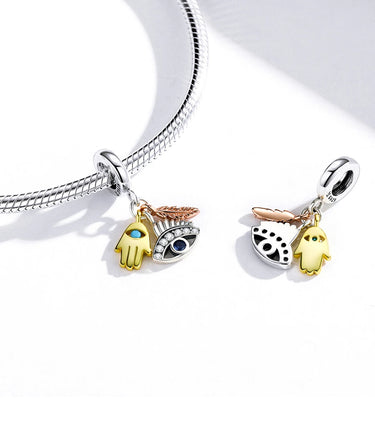 Сребърна висулка „Амулет за късмет и защита“