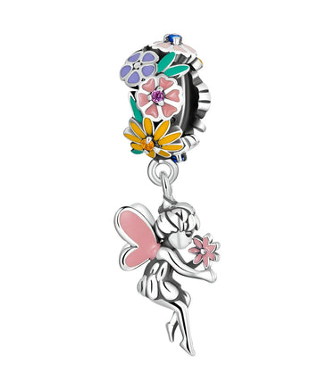 Сребърна висулка „Фея на цветята“