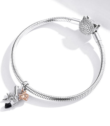 Сребърна висулка „Като огън и вода“