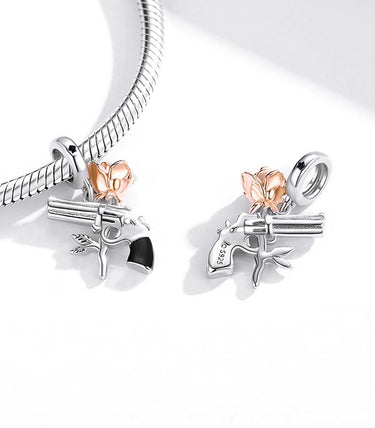 Сребърна висулка „Като огън и вода“