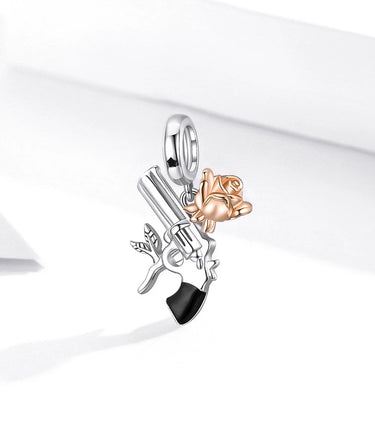 Сребърна висулка „Като огън и вода“