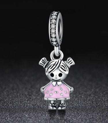 Сребърна висулка „Момиче е!“