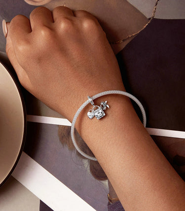 Сребърна висулка „Обичам шопинга“