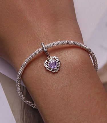 Сребърна висулка „С благородно сърце“