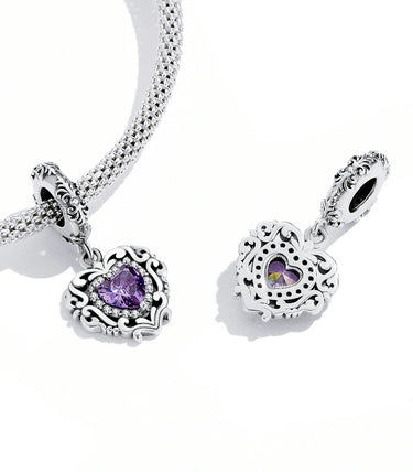 Сребърна висулка „С благородно сърце“