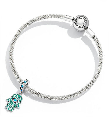 Сребърна висулка „Символът Хамса“