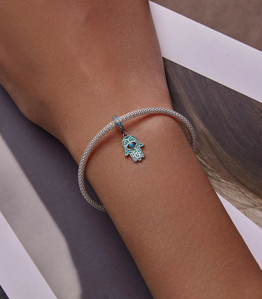 Сребърна висулка „Символът Хамса“