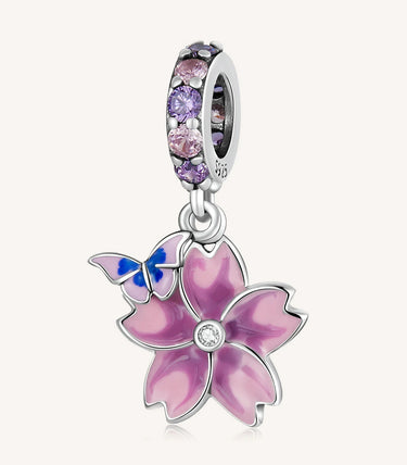 Сребърна висулка „Виолетова нежност“