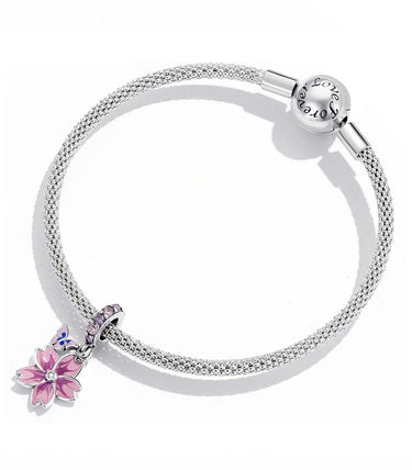 Сребърна висулка „Виолетова нежност“