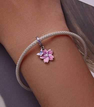 Сребърна висулка „Виолетова нежност“