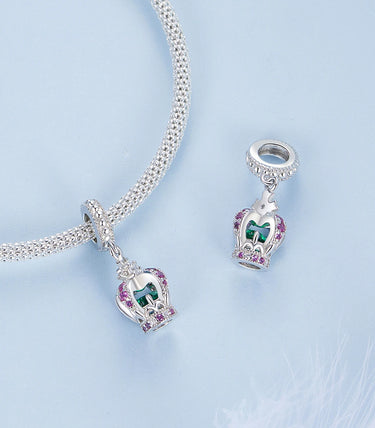 Сребърна висулка „За кралицата в теб“