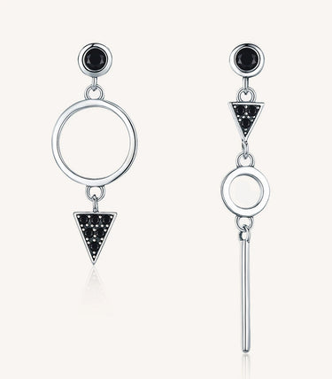 Сребърни обеци „Абстракт“