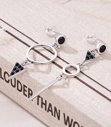 Сребърни обеци „Абстракт“