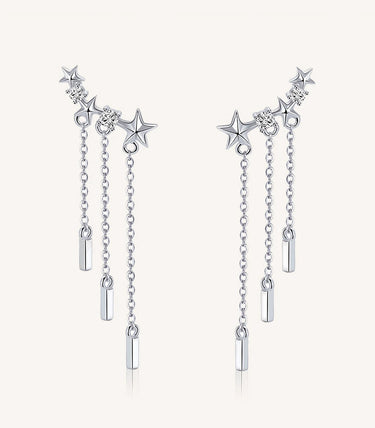 Сребърни обеци „Блести като звездите“