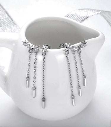 Сребърни обеци „Блести като звездите“