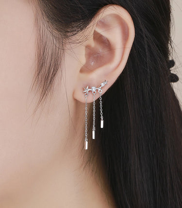 Сребърни обеци „Блести като звездите“