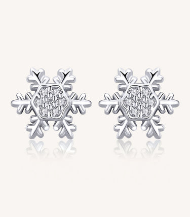 Сребърни обеци „Частички зима“