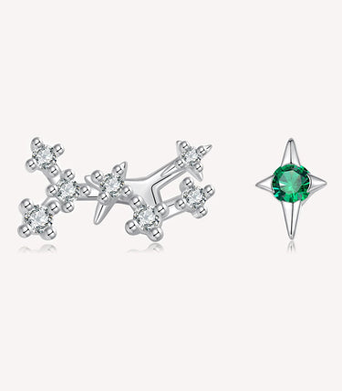 Сребърни обеци "Дева"