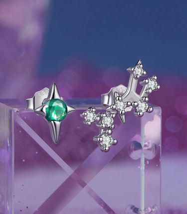 Сребърни обеци "Дева"