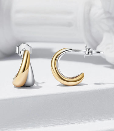 Сребърни обеци „Elegant twist“