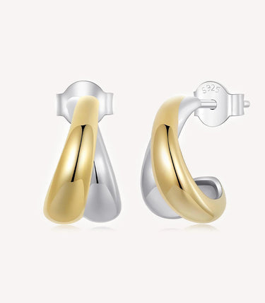 Сребърни обеци „Elegant twist“