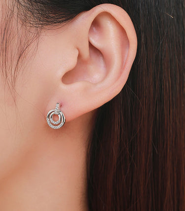 Сребърни обеци „Equilibre“