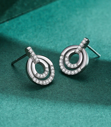 Сребърни обеци „Equilibre“