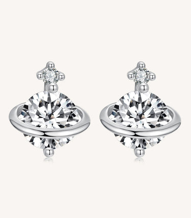 Сребърни обеци "Космическа искра"