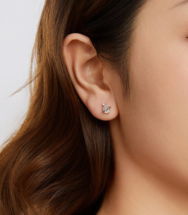 Сребърни обеци "Космическа искра"